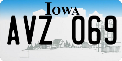 IA license plate AVZ069
