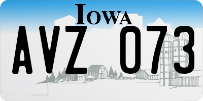 IA license plate AVZ073