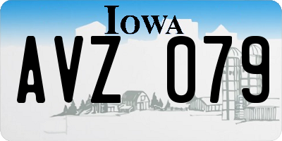 IA license plate AVZ079