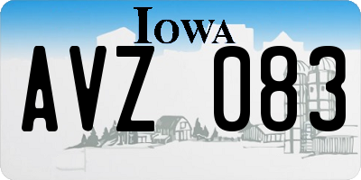 IA license plate AVZ083