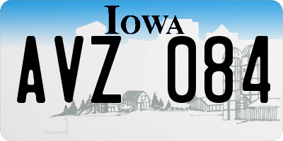 IA license plate AVZ084