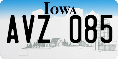 IA license plate AVZ085