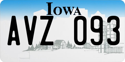 IA license plate AVZ093