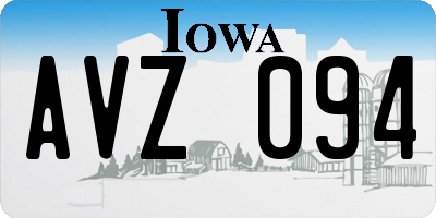 IA license plate AVZ094