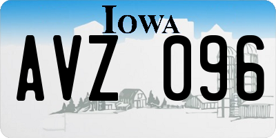IA license plate AVZ096