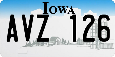 IA license plate AVZ126