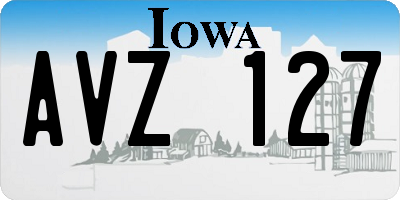 IA license plate AVZ127