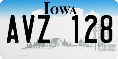IA license plate AVZ128