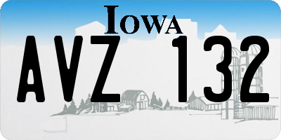 IA license plate AVZ132