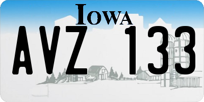 IA license plate AVZ133