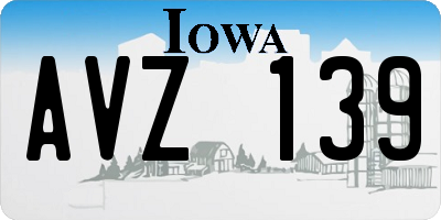 IA license plate AVZ139