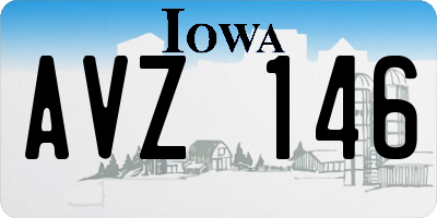 IA license plate AVZ146