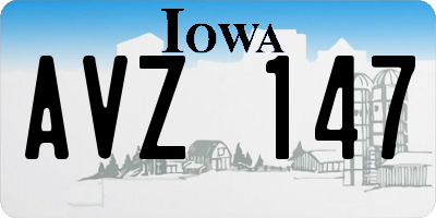 IA license plate AVZ147
