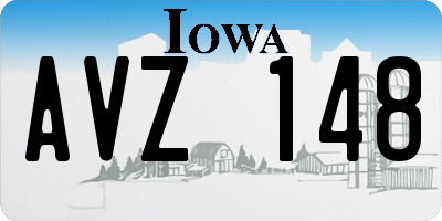 IA license plate AVZ148