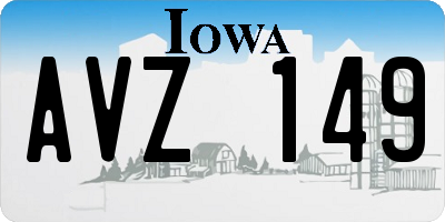 IA license plate AVZ149
