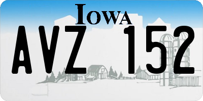 IA license plate AVZ152