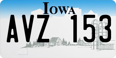 IA license plate AVZ153