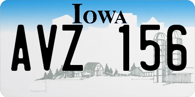 IA license plate AVZ156