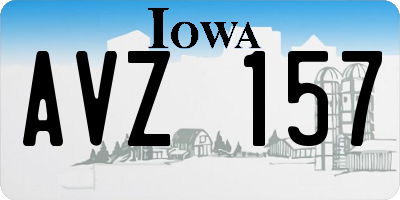 IA license plate AVZ157