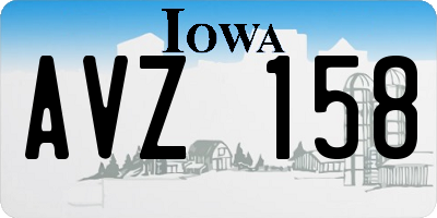 IA license plate AVZ158