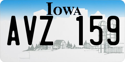 IA license plate AVZ159