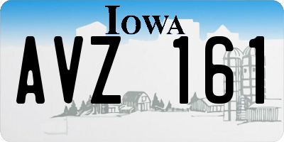 IA license plate AVZ161