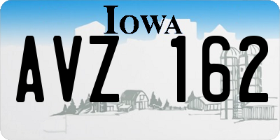 IA license plate AVZ162