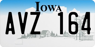 IA license plate AVZ164