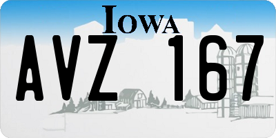 IA license plate AVZ167