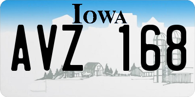 IA license plate AVZ168