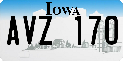 IA license plate AVZ170