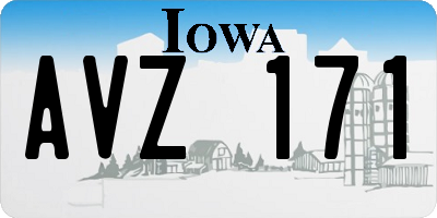 IA license plate AVZ171