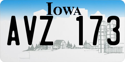 IA license plate AVZ173