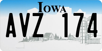 IA license plate AVZ174