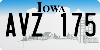 IA license plate AVZ175