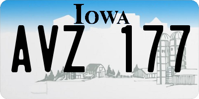 IA license plate AVZ177
