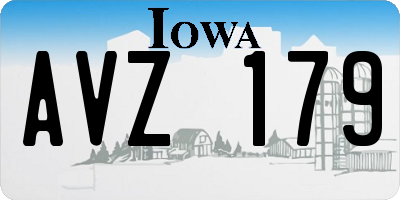 IA license plate AVZ179
