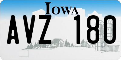 IA license plate AVZ180