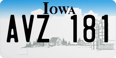 IA license plate AVZ181