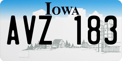 IA license plate AVZ183