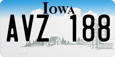 IA license plate AVZ188