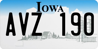 IA license plate AVZ190
