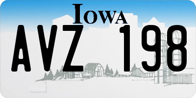 IA license plate AVZ198