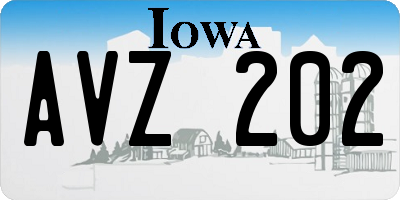 IA license plate AVZ202