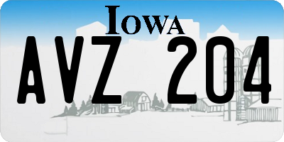 IA license plate AVZ204