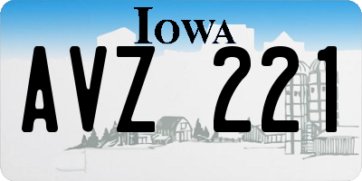 IA license plate AVZ221