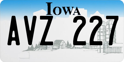 IA license plate AVZ227