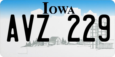 IA license plate AVZ229