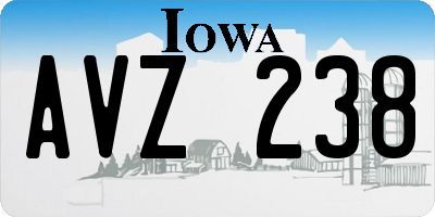 IA license plate AVZ238