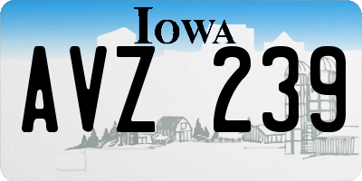 IA license plate AVZ239